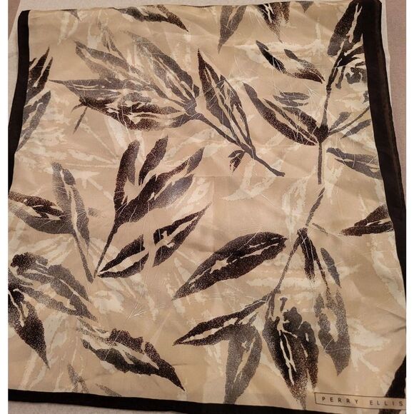 Perry Ellis Vintage SILK Rectangle Abstract Art Scarf. 57 inches long NWT - Picture 4 of 11
